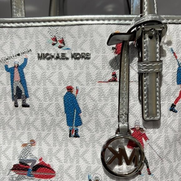 Michael Kors Jet Set Girls XS Convertible Satchel Bright White - Picture 4 of 16